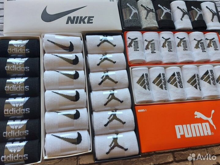 Носки Nike Adidas Reebok Puma