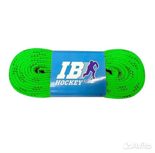 Шнурки для коньков с пропиткой лайм 244,274,305 см