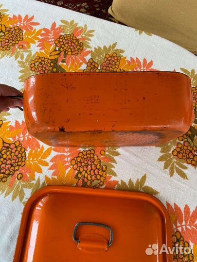 Утятница,гусятница чугунная эмалированная СССР