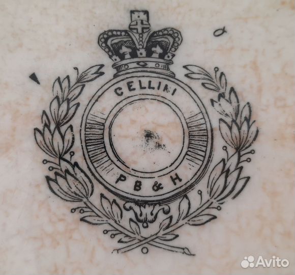 Блюдо антикварное 19 век, Англия, PB&B