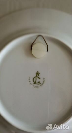 Тарелка декор.с подвесом фарфор 20 см Чехия