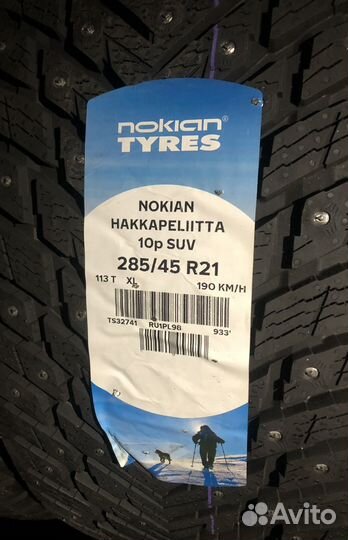 Nokian Tyres Hakkapeliitta 10p SUV 285/45 R21