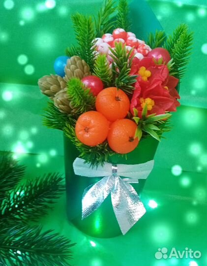 Зимняя композиция из мыла