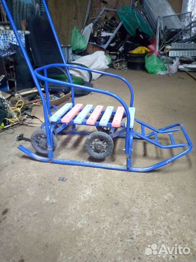 Детские санки с колесами