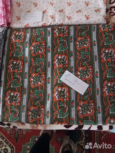 Отрезы тканей из штапеля, льна, ситца сатина