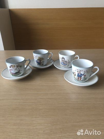 Сервиз детский фарфоровый, винтаж, гдр