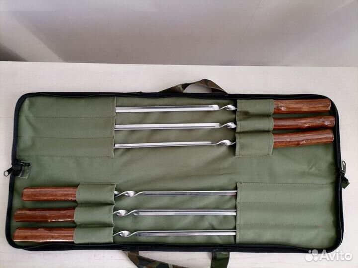 Шашлычный набор в футляре с ручкой 6 Шт