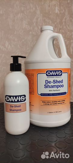 Davis de-shed 0.5 л. шампунь для собак