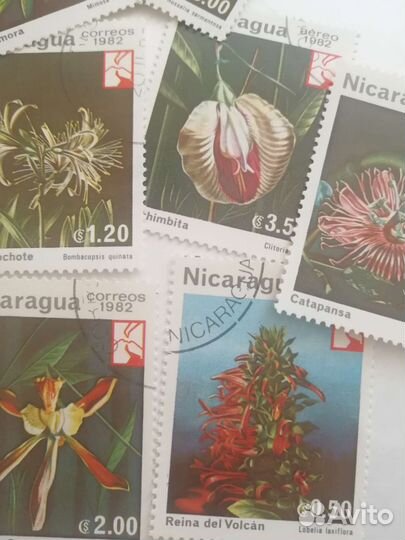 Марки Никарагуа флора 7 шт. 1982 г