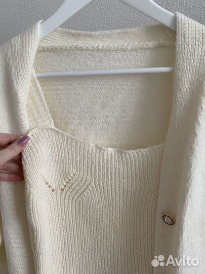 Платье трикотажное с кардиганом комплект