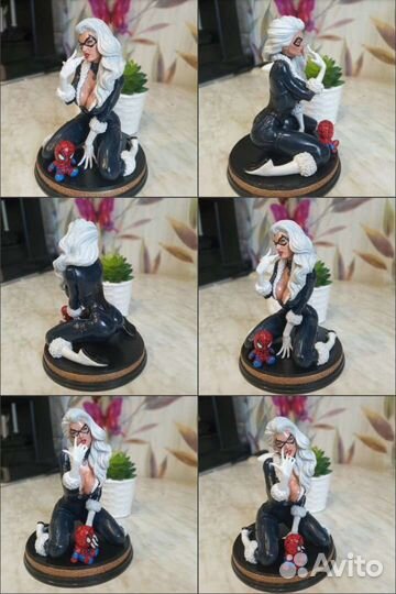 Фигурка аниме женщина кошка Black Cat Diorama