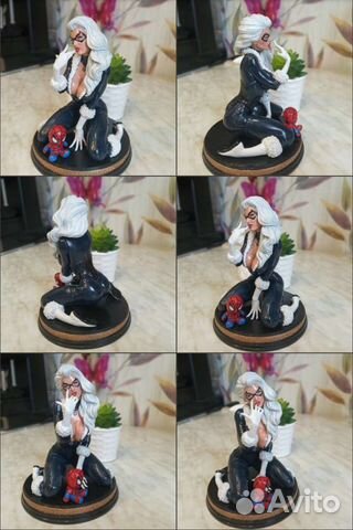 Фигурка аниме женщина кошка Black Cat Diorama