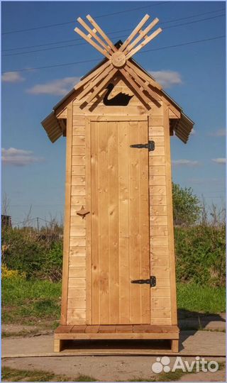 Дачный туалет с декором пек 790