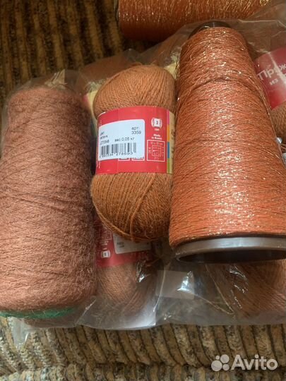 Пряжа для вязания шерсть, мохер, люрекс