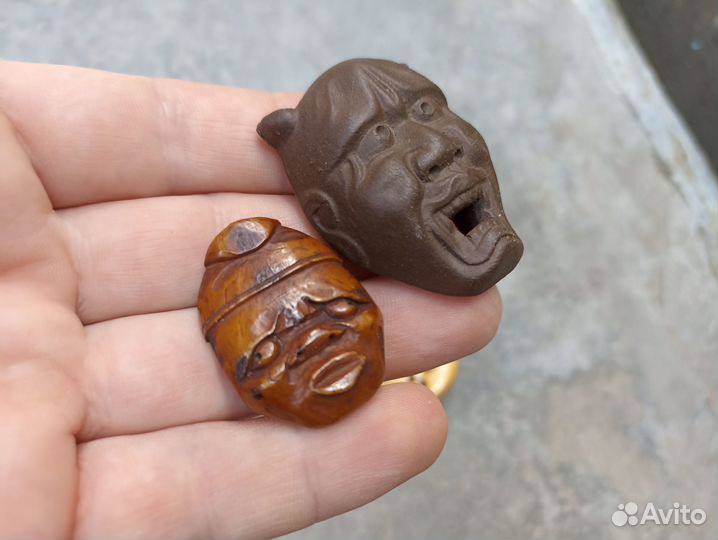 Старинные маски нэцкэ