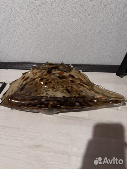 Большая ваза Ракушка из стекла