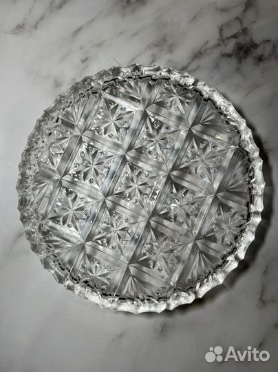 Хрустальный поднос/тарелка