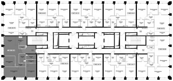3-к. квартира, 108,4 м², 44/55 эт.