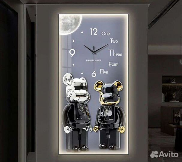 Часы-картина настенные Bearbrick