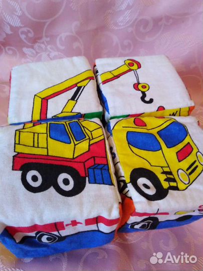 Кубики,Сложи картинку, развивающие мягкие