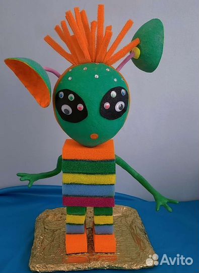 Поделки в школу. 42 см. Инопланетянин. Космос