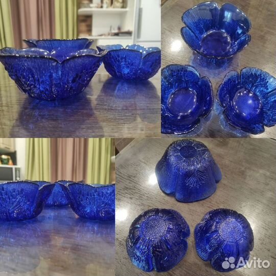 Вазочки цветное стекло СССР