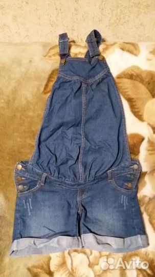 Джинсовый комбинезон для беременных, 2шт