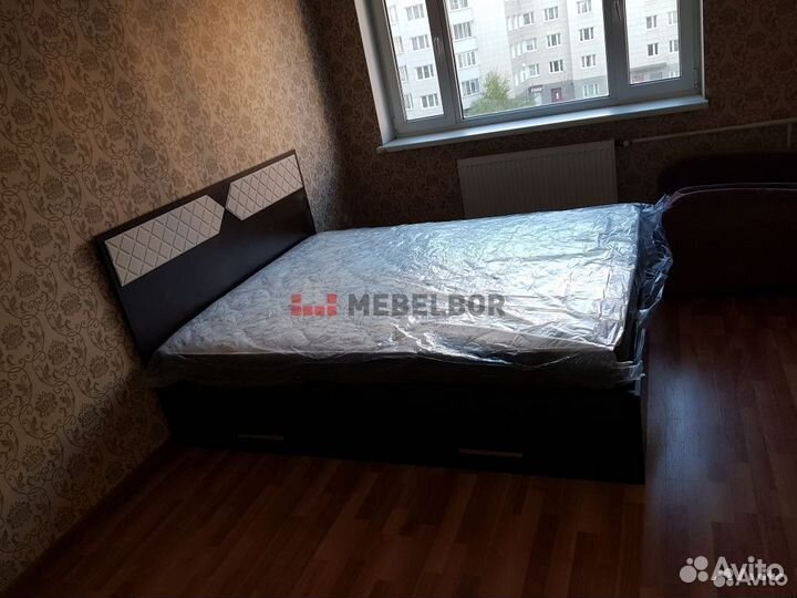Кровать Николь Венге-Лиственница светлая 1600х2000