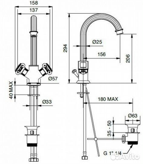 Смеситель для раковины Cezares olimp-LS2-03/24-Sw