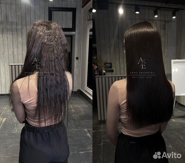 Кератиновое выпрямление волос