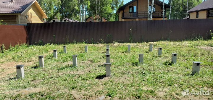 Фундамент на сваях/ Фундамент на жб сваях