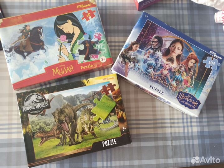 Лот пазлы новые детские крупные хорошие