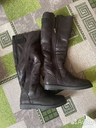 Сапоги женские натуральная кожа, дутики keddo