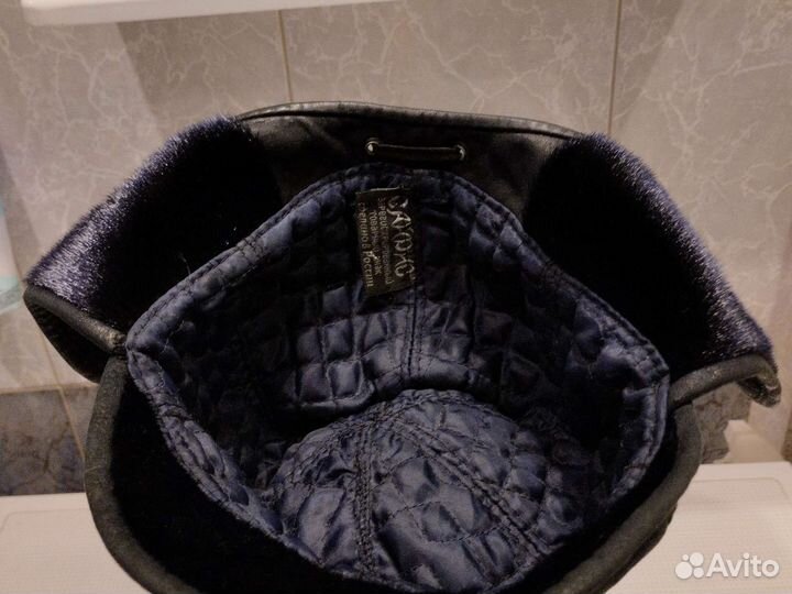 Шапка унисекс кожа/мех