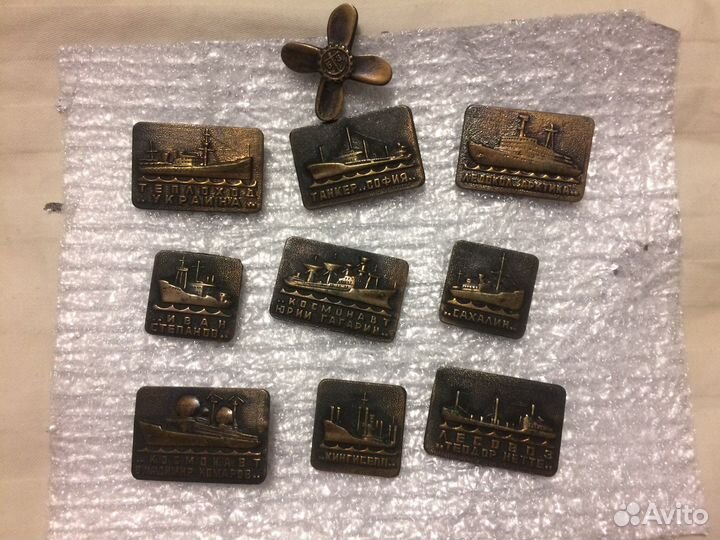Значки корабли тяжелый металл, наборы