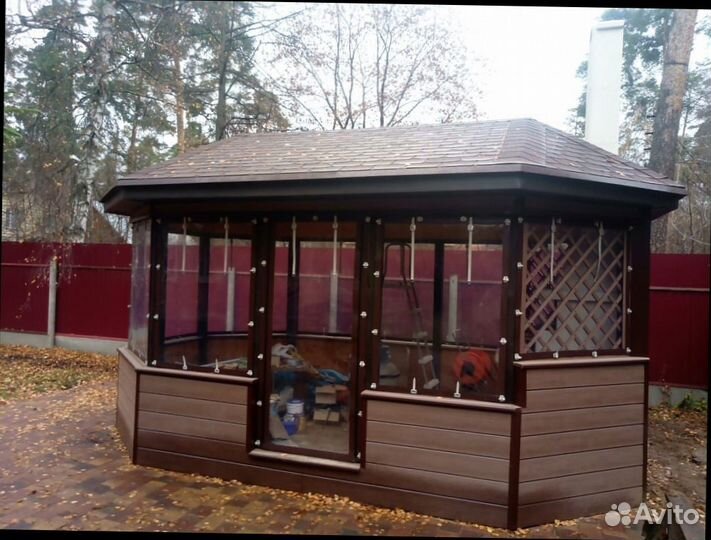 Мягкие окна для беседки