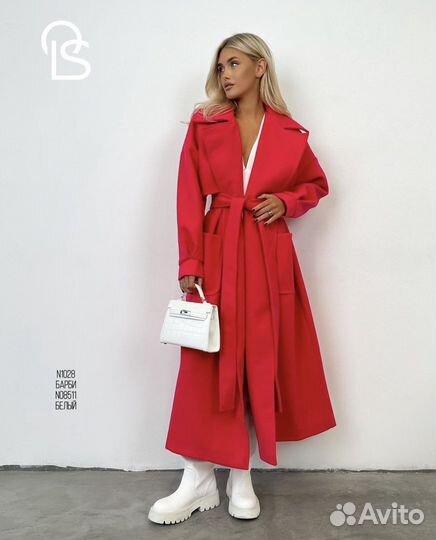 Пальто яркая фуксия