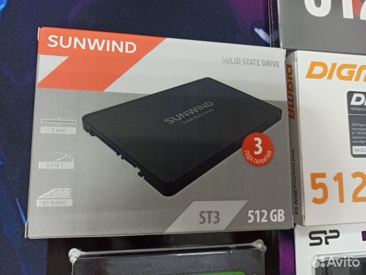 Новый (ssd) ссд диск 512gb с установленной Windows