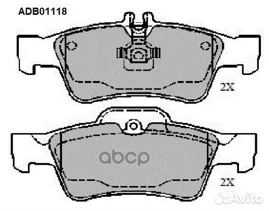 Колодки тормозные дисковые зад ADB01118 ALL