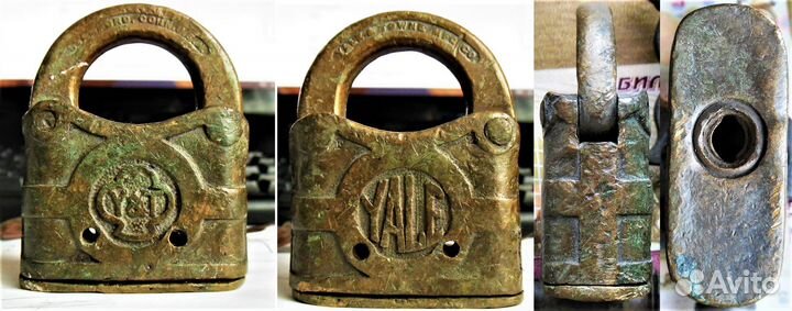 Старинный редкий замок yale towne 19 век корпораци