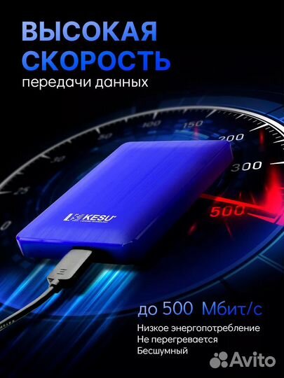 500 гб переносной внешний жесткий диск kesu