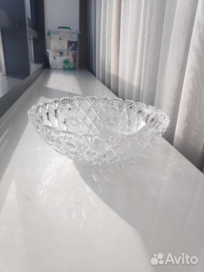 Ваза для фруктов хрусталь СССР