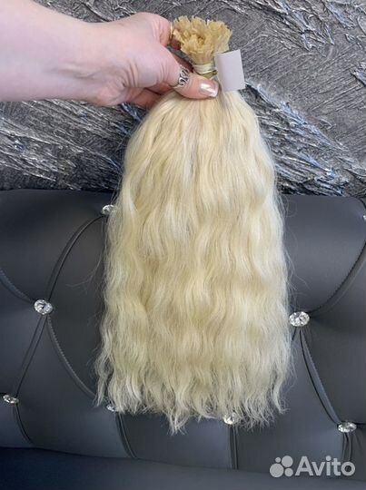 Волосы для наращивания блонд волна славянка