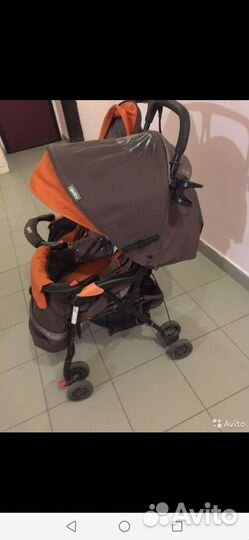 Прогулочная коляска для двойни бу