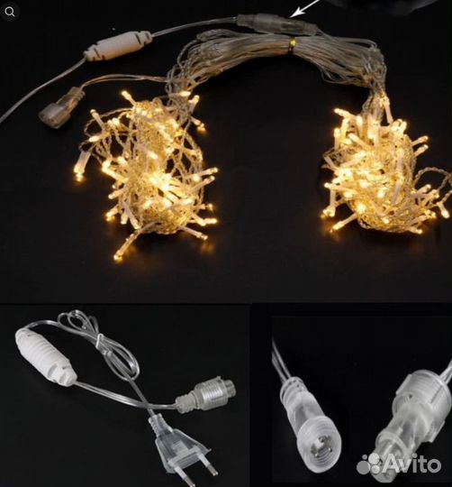 Гирлянда уличная бахрома Новогодняя 24 М 576 LED