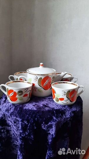 Сервиз чайный ручная роспись