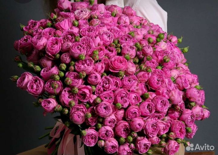 Розы, пионовидные розы, букеты, доставка