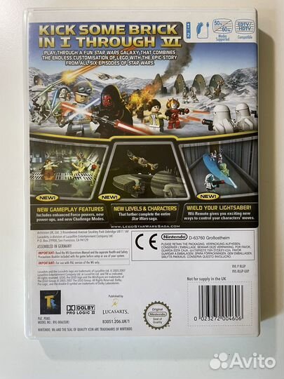 Lego Star Wars the Complete Saga для Wii и Wii U