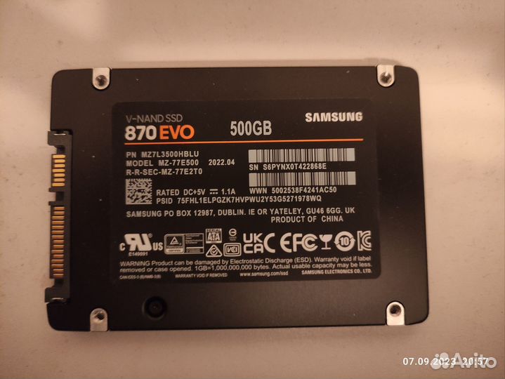 Samsung SSD 870 EVO 500GB