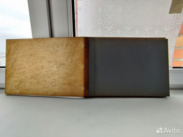 Фотоальбом с обложкой из натуральн. дерева винтаж